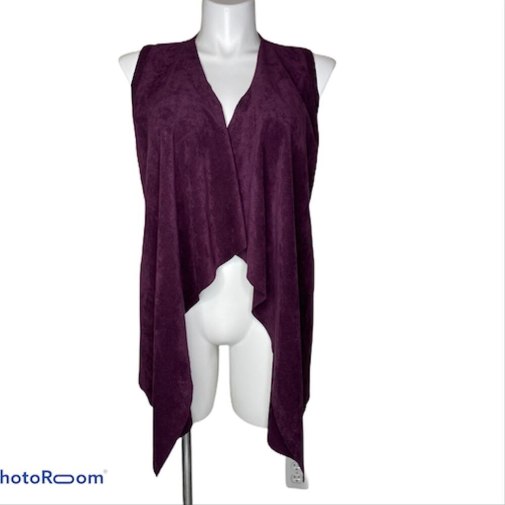 Calvin Klein purple cascading vest Large